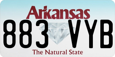 AR license plate 883VYB