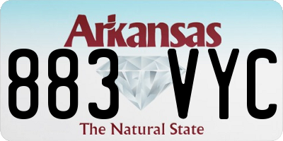 AR license plate 883VYC
