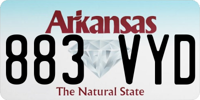 AR license plate 883VYD