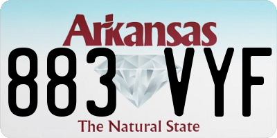 AR license plate 883VYF