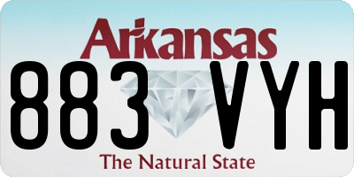 AR license plate 883VYH