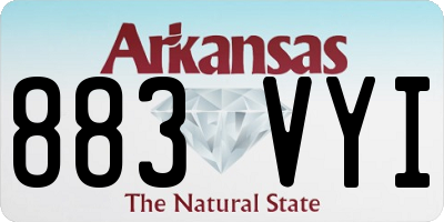 AR license plate 883VYI