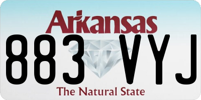 AR license plate 883VYJ