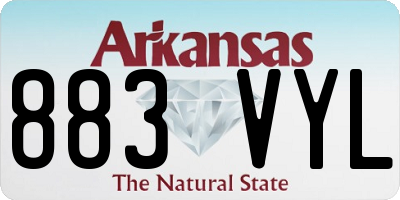 AR license plate 883VYL