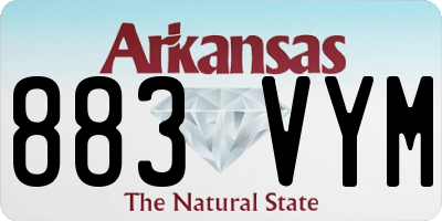 AR license plate 883VYM