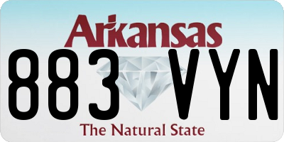 AR license plate 883VYN