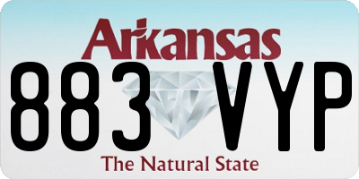 AR license plate 883VYP