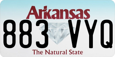 AR license plate 883VYQ