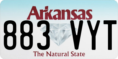 AR license plate 883VYT