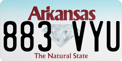 AR license plate 883VYU