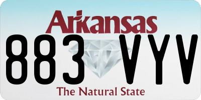 AR license plate 883VYV