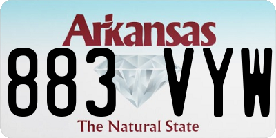 AR license plate 883VYW