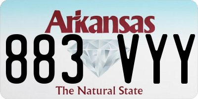 AR license plate 883VYY
