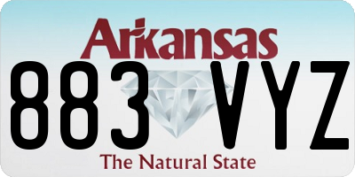AR license plate 883VYZ