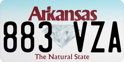 AR license plate 883VZA