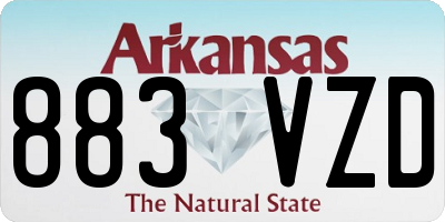 AR license plate 883VZD