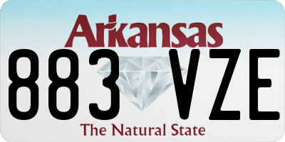 AR license plate 883VZE