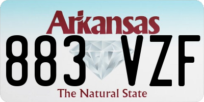AR license plate 883VZF