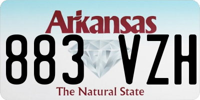 AR license plate 883VZH