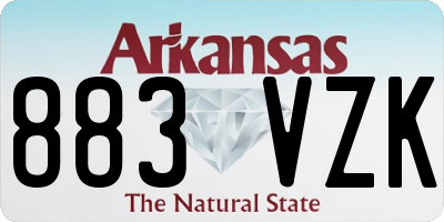 AR license plate 883VZK