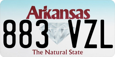 AR license plate 883VZL