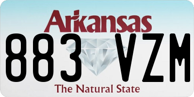 AR license plate 883VZM