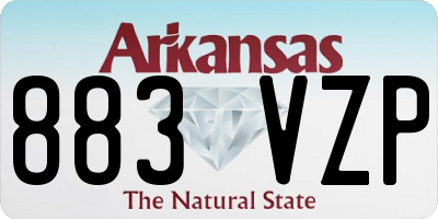 AR license plate 883VZP