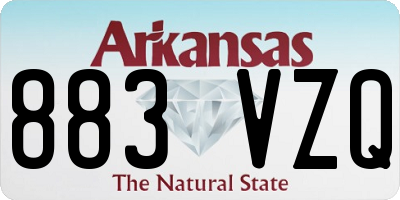AR license plate 883VZQ
