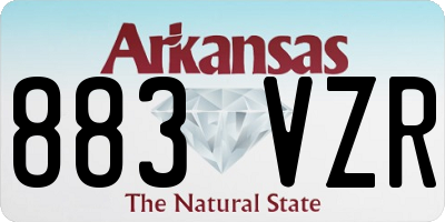 AR license plate 883VZR