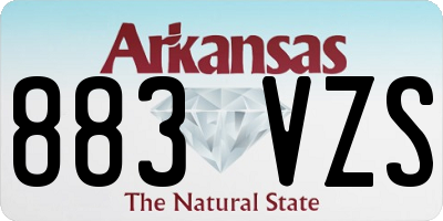 AR license plate 883VZS