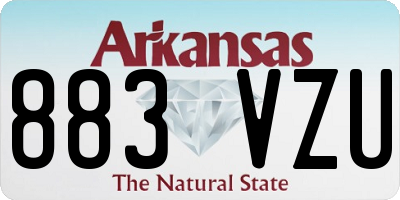 AR license plate 883VZU