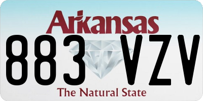 AR license plate 883VZV