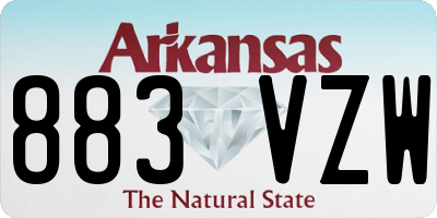 AR license plate 883VZW