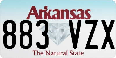 AR license plate 883VZX