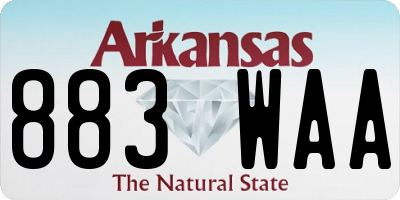 AR license plate 883WAA