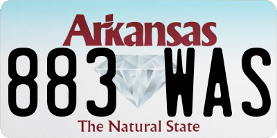 AR license plate 883WAS