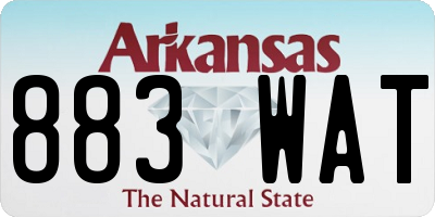 AR license plate 883WAT