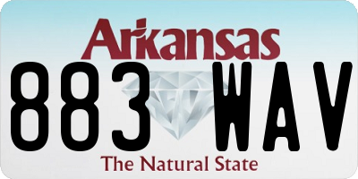 AR license plate 883WAV
