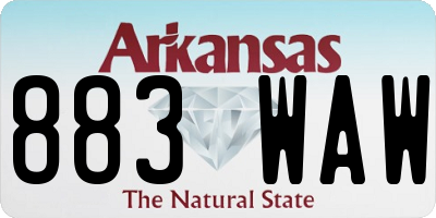 AR license plate 883WAW