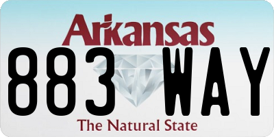 AR license plate 883WAY