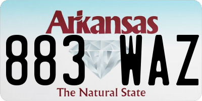 AR license plate 883WAZ