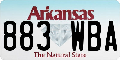 AR license plate 883WBA