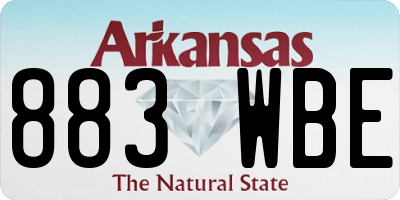 AR license plate 883WBE