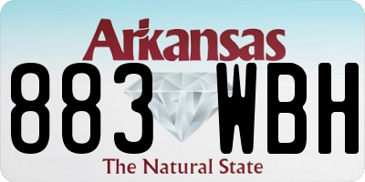 AR license plate 883WBH