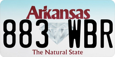 AR license plate 883WBR