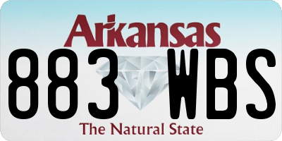 AR license plate 883WBS