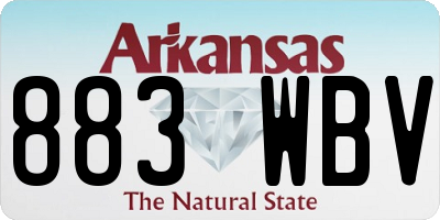 AR license plate 883WBV