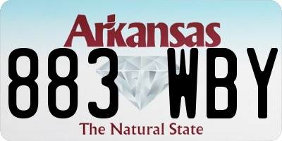 AR license plate 883WBY