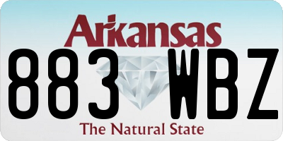 AR license plate 883WBZ