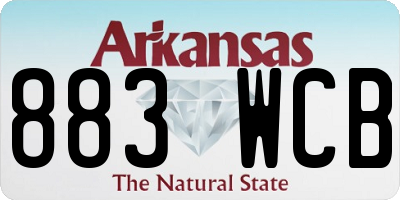 AR license plate 883WCB